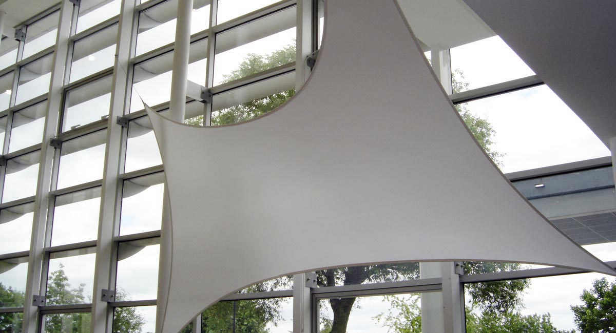 Commercial sail and shade solutions for offices and public areas