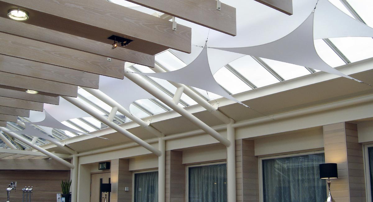 Contract blinds, awnings and sails for offices, hospitals and schools