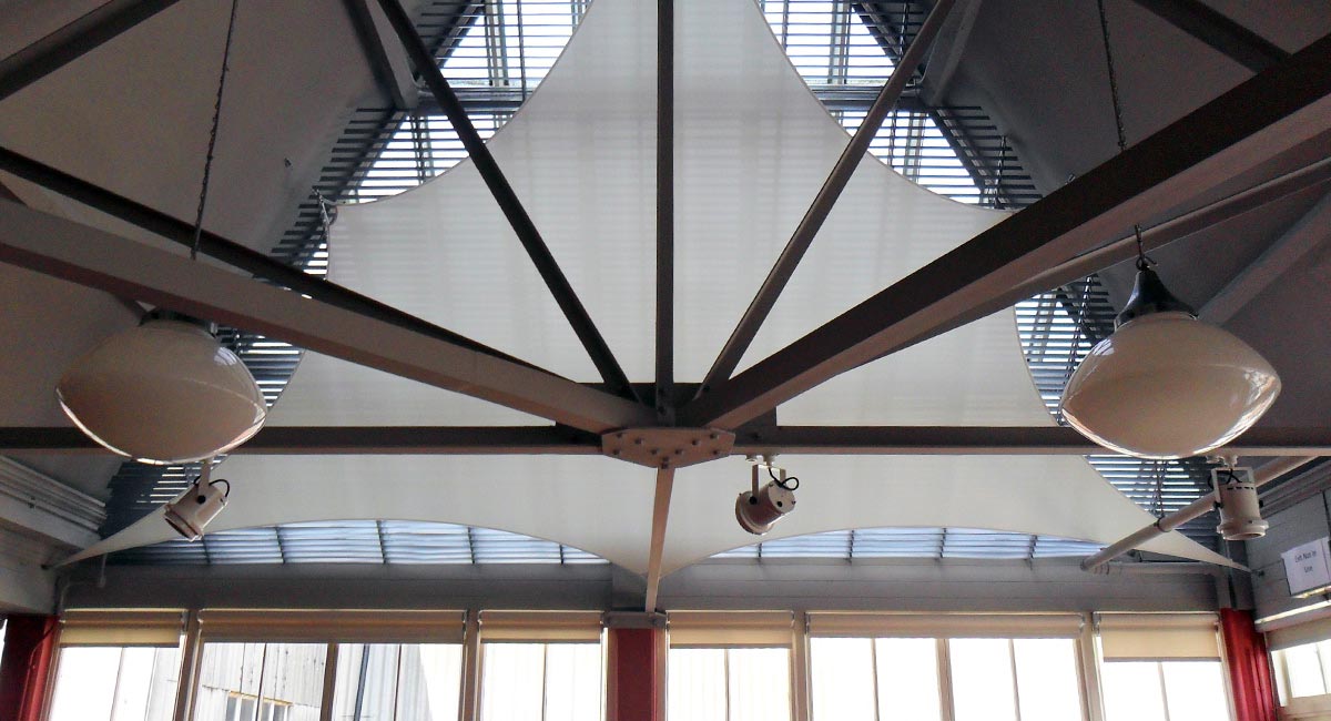 InShade blinds, commercial buildings and receptions, roof lights, atriums, solar control solutions